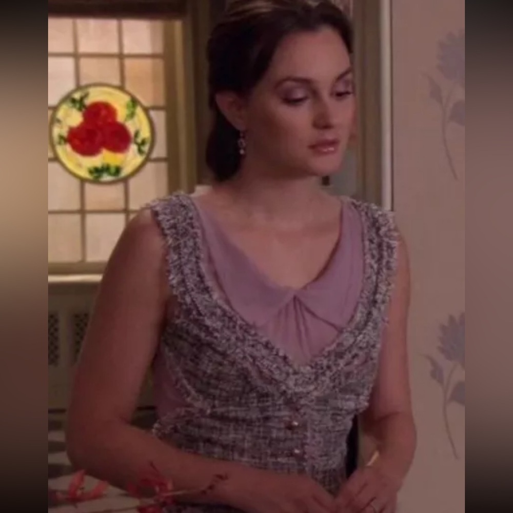 ASO Blair Waldorf Gossip Girl Extremely Rare Zac Posen Resort 2011 Tweed Dress - Picture 15 of 16